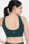 Zelocity Slip On Sports Bra With Removable Padding - Deep Teal — thumbnail 3